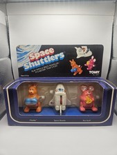 1985 Space Shuttlers Wind Up Toy 3 Pack Tomy Matilda Rat Stuff Space Shuttle VTG