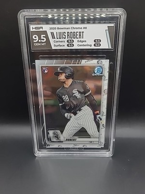 2020 Bowman Chrome Luis Robert #8 Rookie Card Graded 9.5 HGA