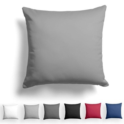 Mako Satin Kissenbezug 100% Baumwolle 50x50 cm grau mit Reißverschluss ...