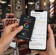 NFC Google Review Tap Card - Have it Linked to your Business!  - Black/White