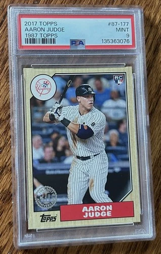 2017 Topps Aaron Judge 1987 Topps Rookie PSA 9 MINT New York Yankees