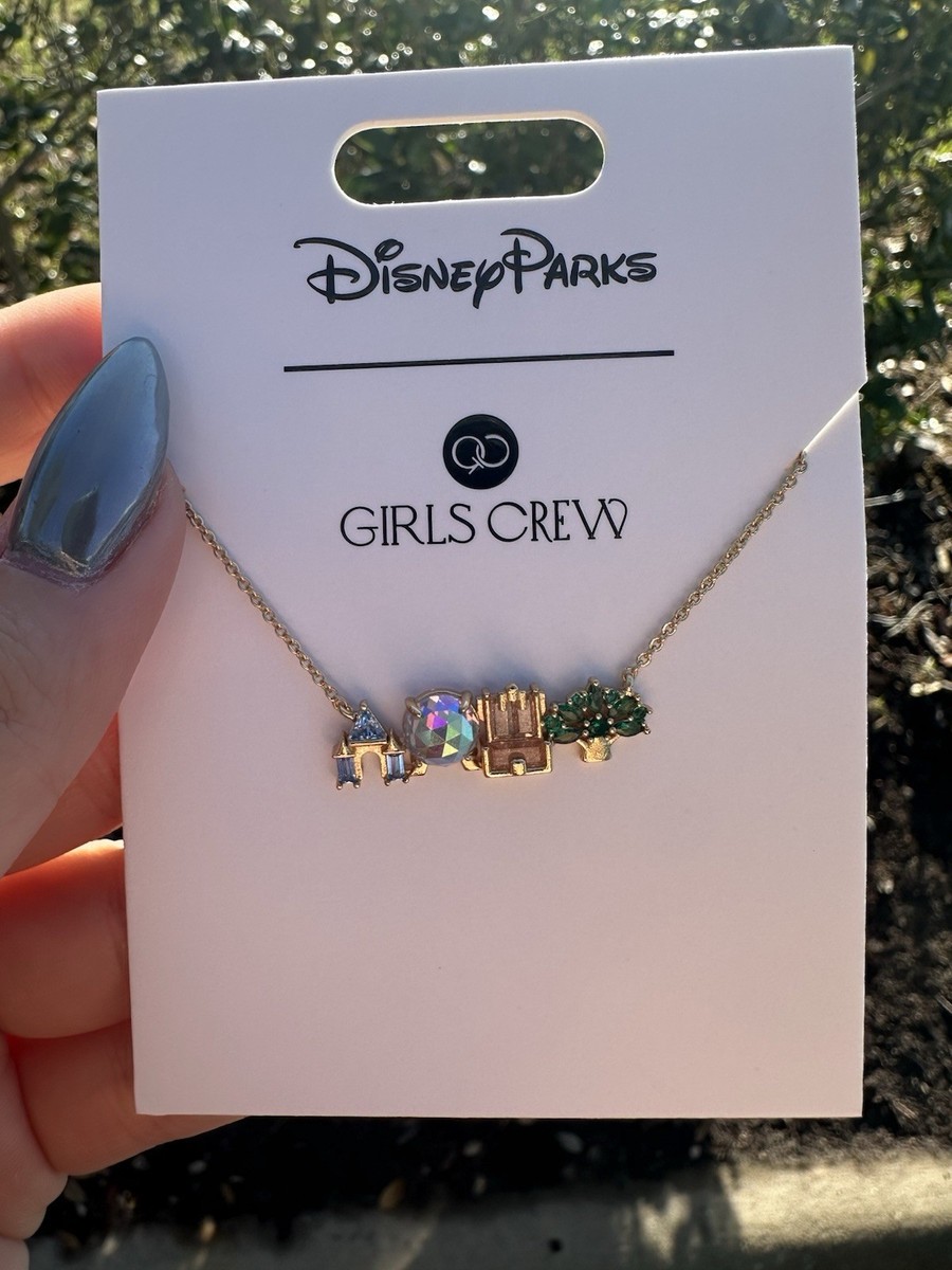 Disney Four Parks Girls Crew Attractions Icons Necklace Disney