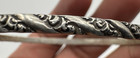 Vintage 925 Sterling Silver Women's Floral Scroll Twist Slip-On Bangle Bracelet — photo 8