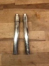 2 Vintage Silver Plate Candle Covers Spring Loaded