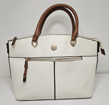 Anne Klein White Dome Top Handle Bag