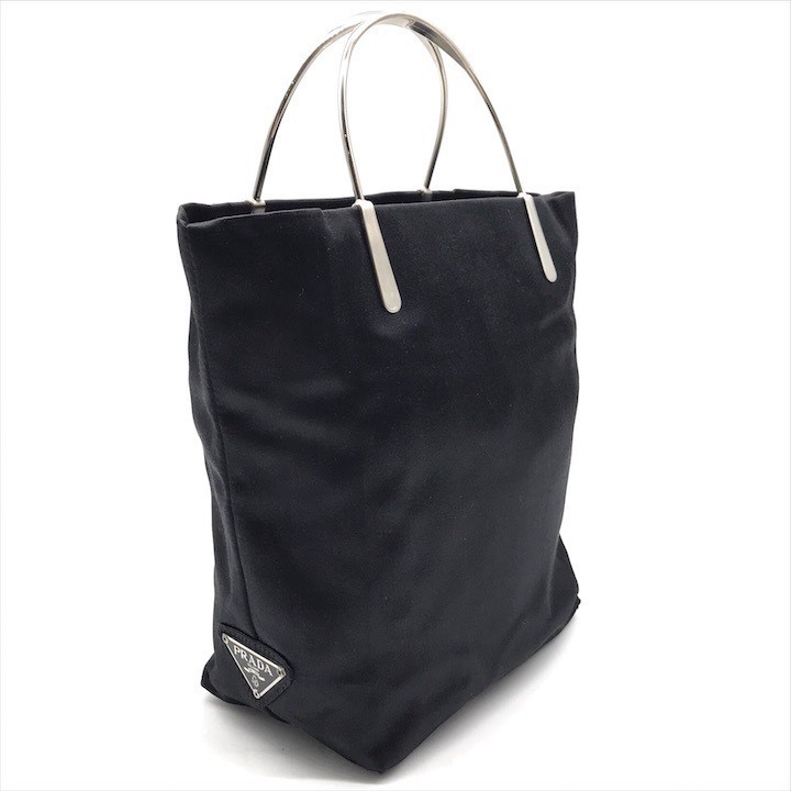 Excellent condition PRADA triangular logo satin m… - image 1