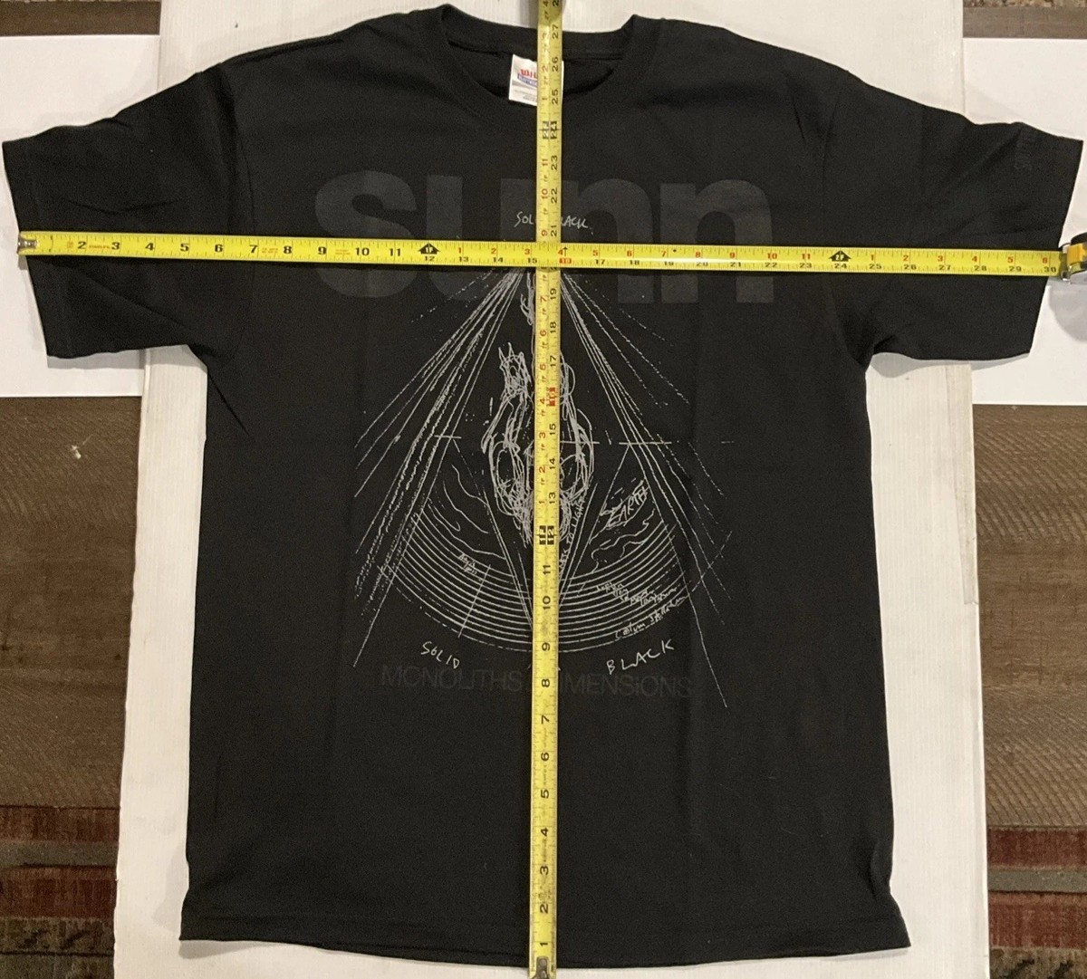Sunn O))) - Solid Black Vintage Medium T-Shirt [Doom Metal Band