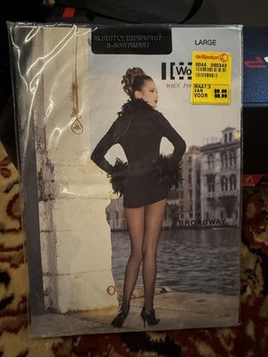 Wolford Naht Strumpfhose Broadway L schwarz Lycra 20den