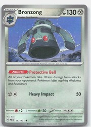 Bronzong 067/131 Prismatic Evolutions Master Ball Pattern Holo