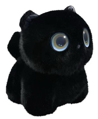 Contixo AI Pixie Paw Interactive Plush Black Cat Voice Response, Touch Activated