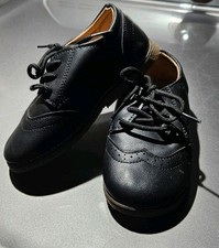 Little boy size 12 Black Leather Formal Dress shoes