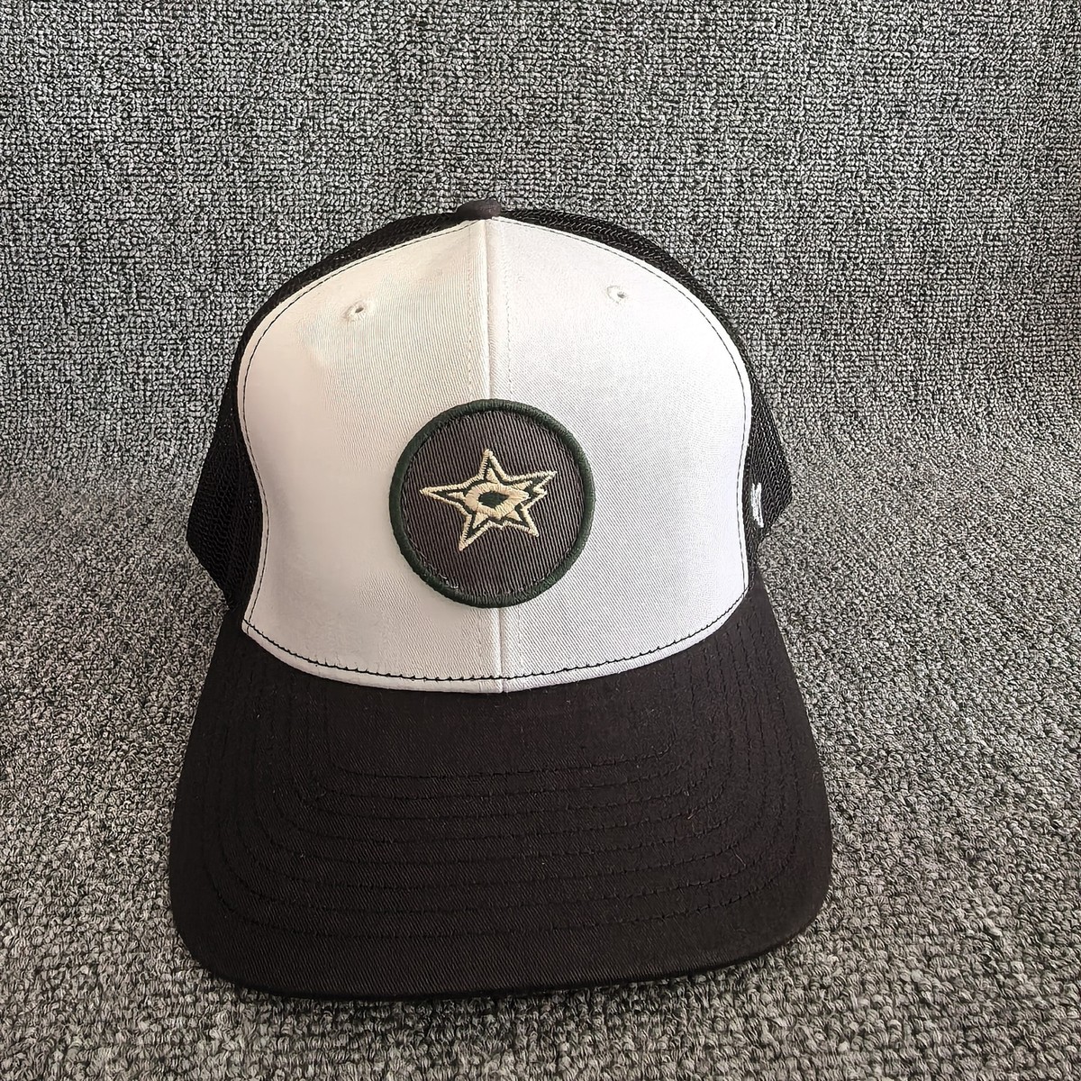 '47 Brand Dallas Stars NHL Trucker Hat Cap Black White Adjustable Snapback E904