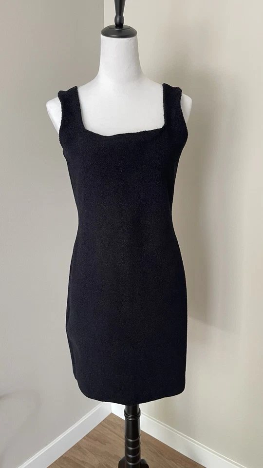 Vestido Bottega Veneta Sable Toalla Tejido Negro Talla M $2,000 NUEVO Foto 3 de 4