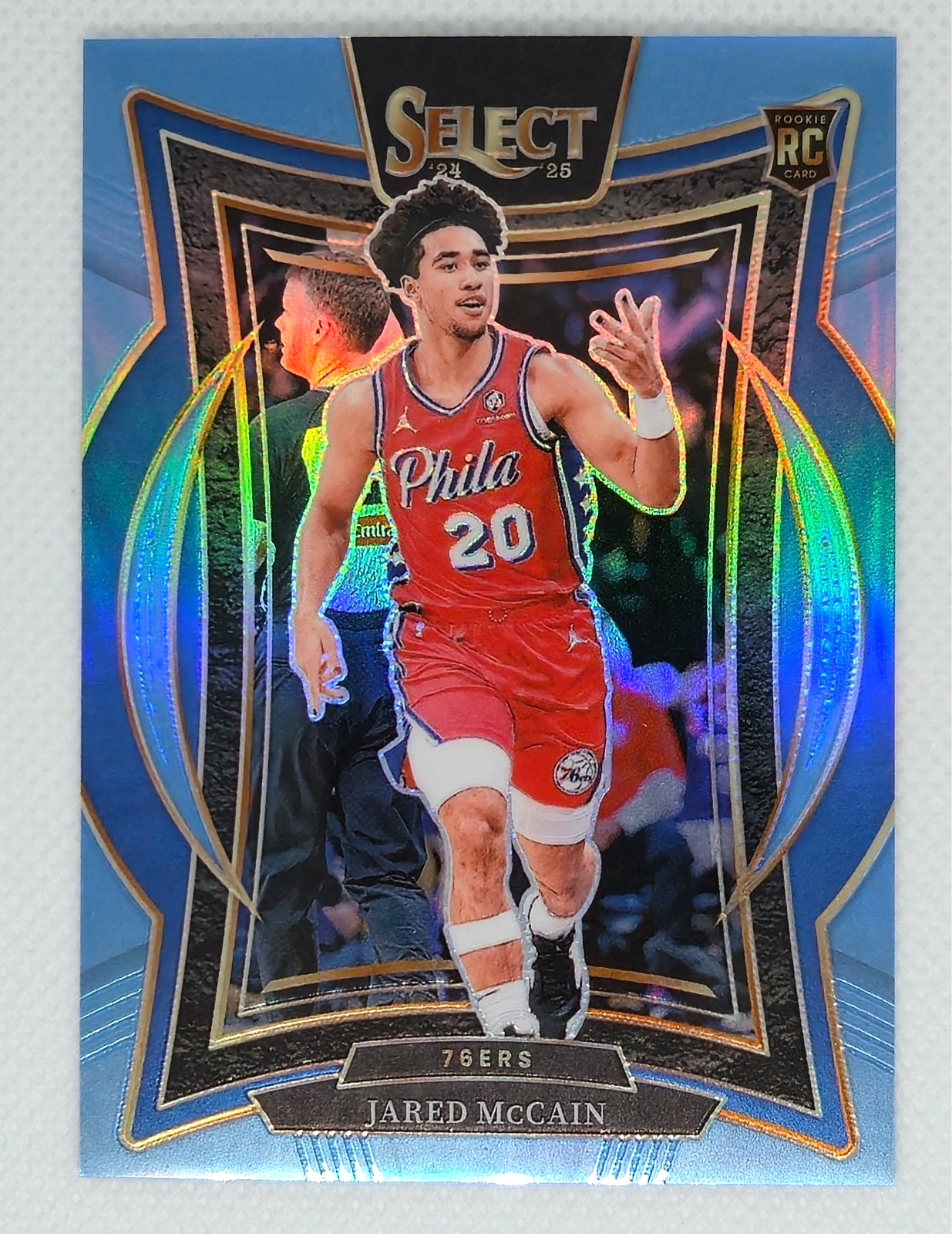 2024-25 Select Jared McCain Sixers RC Concourse Light Blue /299 Prizm