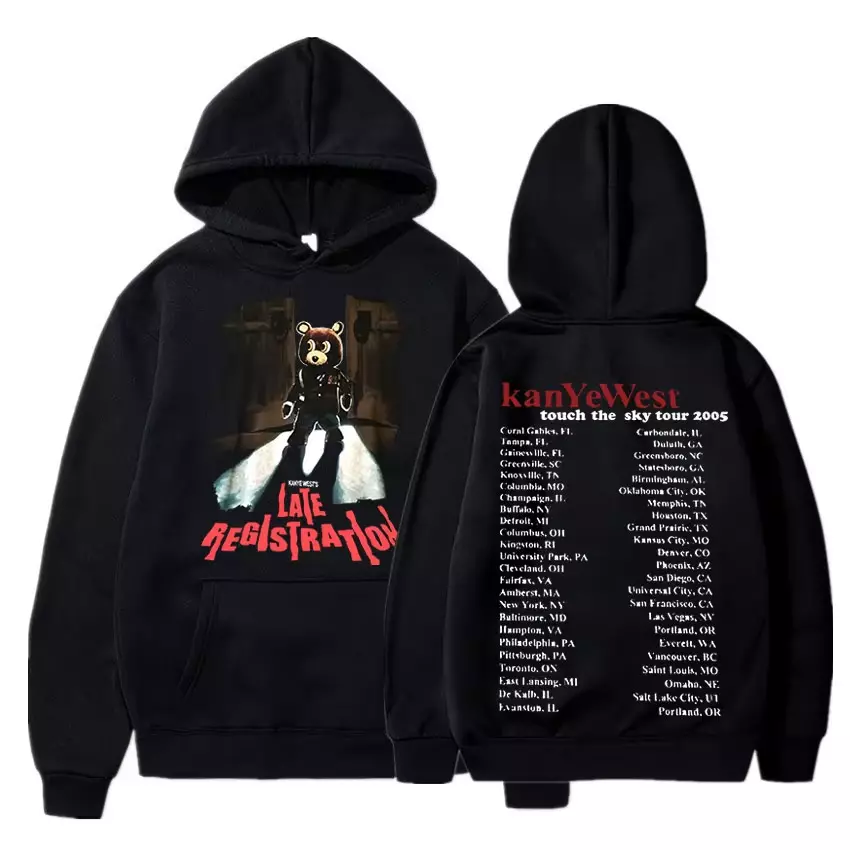 Kanye West Late Registration Tour Hoodie For Fans Double-Sided Full Size