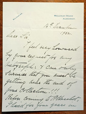 Lt-General Sir Wentworth Harman (1872-1961) Signed Letter RE: George Washington