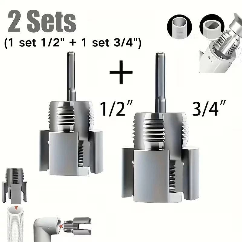 Integrated Internal, External Pipe Threading-Tool PVC Pipe Threader Cutting Kit