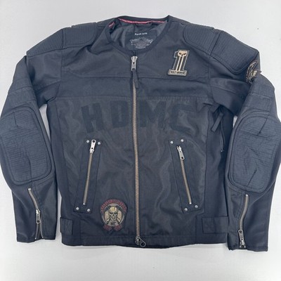 Harley Davidson Motorcycles Riding Jacket MENS Black Full Zip Riding Gear SIZE M