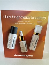 Dermalogica Daily Brightness Booster 3Pc Biolumin-C Serum Daily Glycolic Set NIB