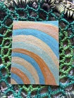 ACEO Original Abstract Metallic Acrylic Mini Drawing on 2.5 x 3.5in paper — photo 1