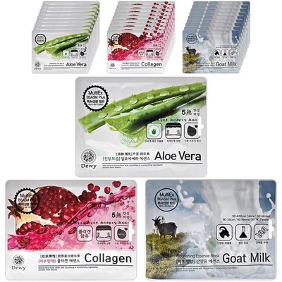 Korean Sheet Mask Pack Hydrating & Soothing Face Skin Care best New 3type(30pcs)