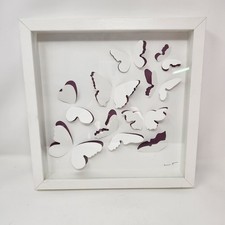 Vintage 1999 Ikea OLUNDA Butterfly Wall Picture 3D Mauve Background Girly Purple