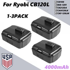 3PCS 4000mAh Lithium Battery for Ryobi 12 Volt CB120L HJP003 BPL-1220 CS-1201