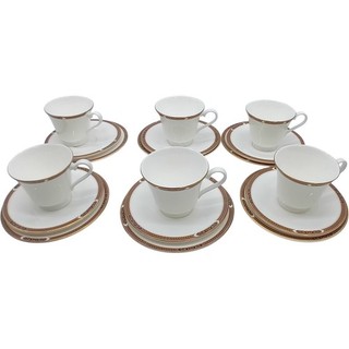 ST MICHAEL Connaught Fine Bone China Tea Set 6 Cups Saucers Plates UK