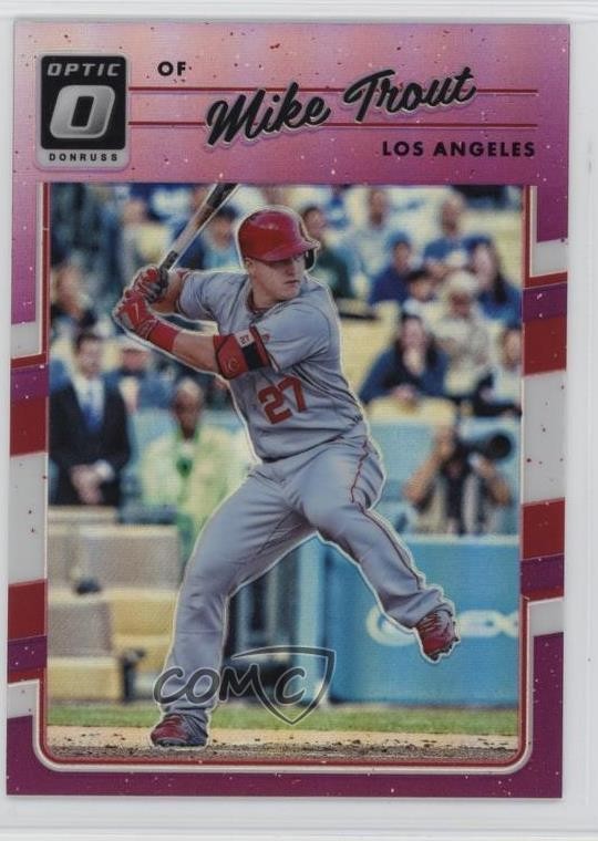2017 Panini Donruss Optic Purple Prizm Mike Trout #107 1h5x