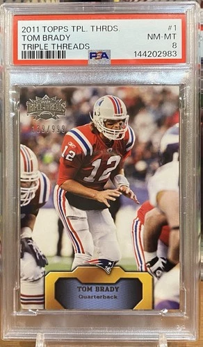 Tom Brady PSA 8 2011 Topps Triple Threads /999 #1 Patriots Card