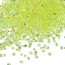 7200Pcs 3mm Wedding Table Scatter Confetti Diamond, Fluorescent Yellow AB