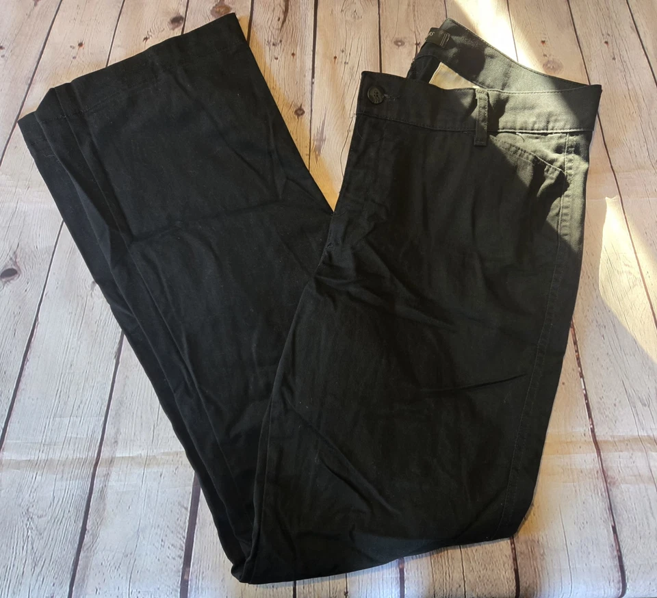 Pantalones chinos Riders by LEE pierna recta tiro medio negros para mujer talla 14L largos Foto 2 de 4