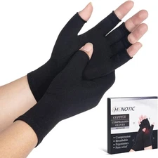 Arthritis Compression Gloves for Women Medium: 2 3/5-3 1/8, Black One Pair 