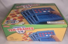 Lakeshore Hands-On Ten Frames Set of 4. NIB Math Manipulatives Counters Trays