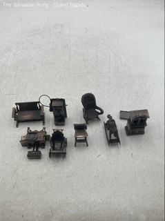 1974 1976 Vintage Durham Dollhouse Miniature Furniture Lot Of 8
