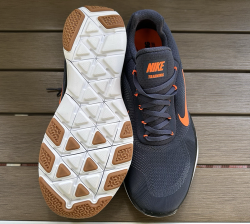Nike Mens 13 Free Trainer v7 898053-403 College Navy Orange Shoes New No Box - Picture 4 of 10