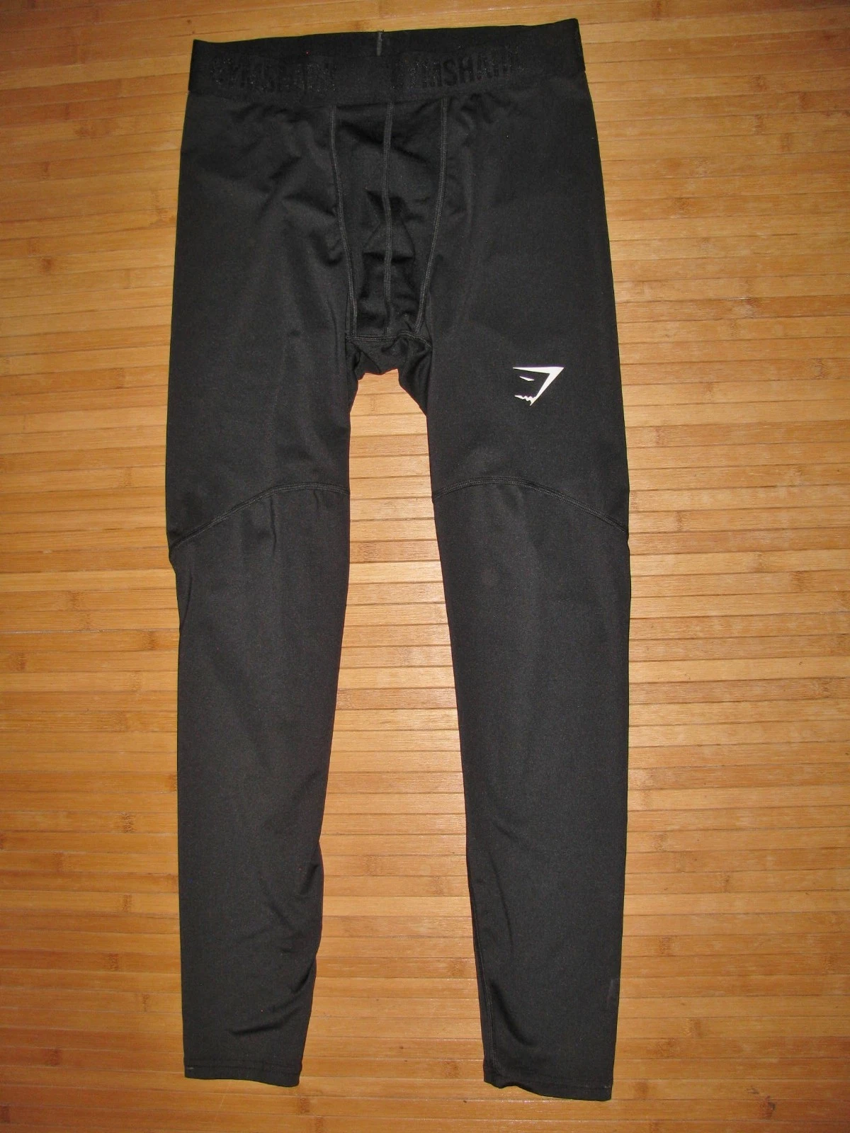 GYMSHARK Compression BASE LAYER Pants TIGHTS Size SMALL Poly Spandex BLACK
