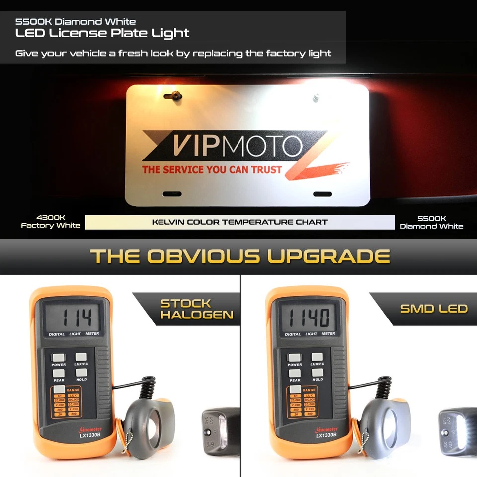 [BRIGHT LED]For Toyota 05-15 Tacoma/00-13 Tundra Bumper License Plate Light Lamp Foto 3 de 4