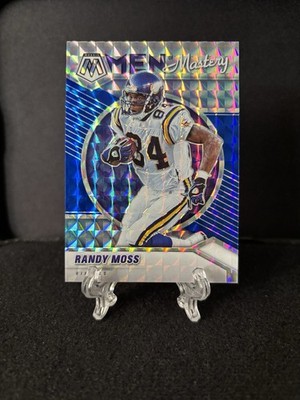Randy Moss 2021 Mosaic Men of Mastery Blue Mosaic Prizm #97/99 #MM14 Vikings