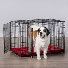 KONG Ultra-Strong Durable Double Door Wire Dog Crate with Di...