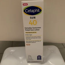CETAPHIL Everyday Sunscreen Tinted Lotion with Zinc Oxide for Face,1.7fl oz