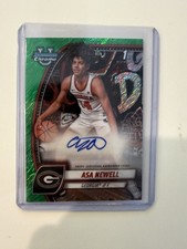 2024-25 Bowman University Chrome Prospect Auto Asa Newell #8 Green Shimmer (RC)