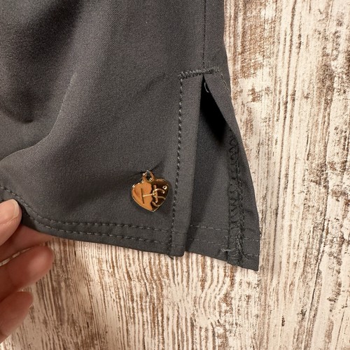 HeartSoul Size XS PullOn Scrub Shirt/TOP, Love Always Performance. Dark Grey - Picture 11 of 13