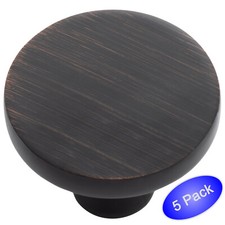  5 Pack Cosmas Oil Rubbed Bronze Round Cabinet Knobs 8104ORB