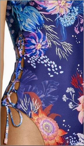 NWT Agua Bendita Sandy Boreal Floral Print One-Piece Swimsuit, Size S - Picture 17 of 24