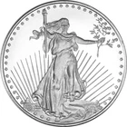 SAINT GAUDENS TRIBUTE 1 OZ .999 FINE SILVER  GEM BU ART ROUND