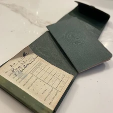 Vintage Springfield Safe Deposit & Trust Check /Cheque Book and passbook sleeve