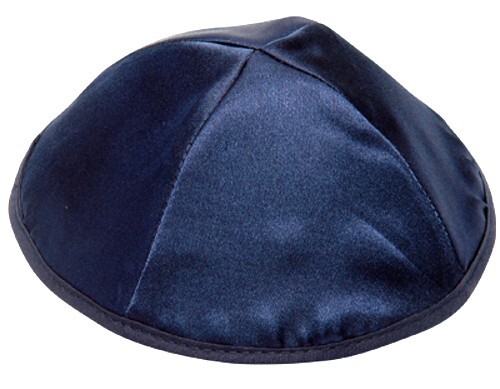 As&Xor Kippa En Satin Bleu Foncé Pour Homme Et Garçon - Lot De 5 Pièces