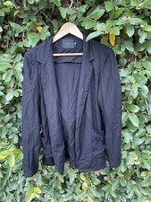 Aritzia Talula Black Kent Open Front Blazer Pockets, Size 8