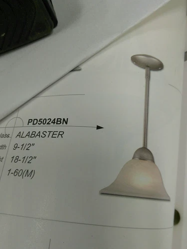 Vaxcel Lighting PD5024 BN Nickel Da Vinci 1-Light Mini Pendant 18 1/2"H (#30C - Picture 4 of 8